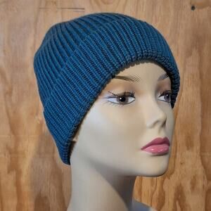Lululemon Beanie Women's OS Teal Ribbed Knit Winter Outdoor Cozycore Basic